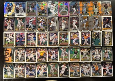 Pittsburgh Pirates 100 Card Lot, No Duplicates, RCs, Inserts/Parallels 2020-25