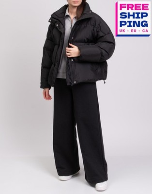 UVP 450  STAND STUDIO Alicia Daunenjacke FR38 US6 UK10 M gesteppt Full Zip schwarz 