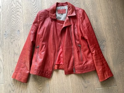 Lederjacke Damen Größe M Rot