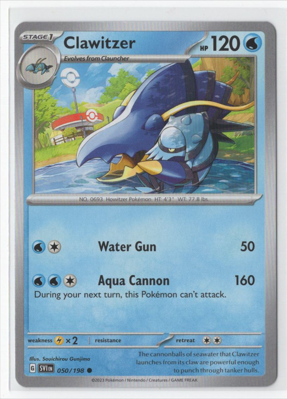 Pokemon Scarlet & Violet 050/198 Clawitzer