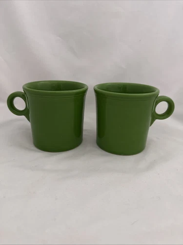 HLC Fiestaware Green O Ring Handle Coffee Mugs Cups 10oz Fiesta