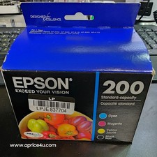 Epson 200 Black Color ink cartridge XP200 300 310 400 WF-2520 WF2530 Exp 07/2027