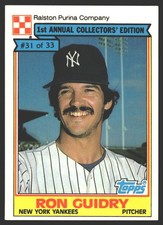 Ron Guidry #31 1984 Topps Ralston Purina New York Yankees