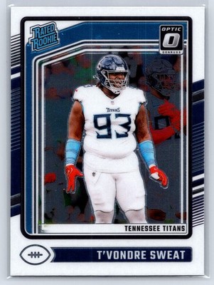 2024 Donruss Optic #295 T'Vondre Sweat Rated Rookie Titans