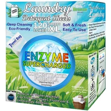 Laundry Detergent Sheets (120 Loads) Eco-Friendly, Hypoallergenic, & Enzyme-Base