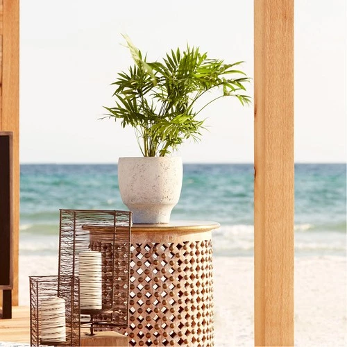 Cyan Design 09608 Venice Antique White Blue Accents Planter, Small - Picture 10 of 11