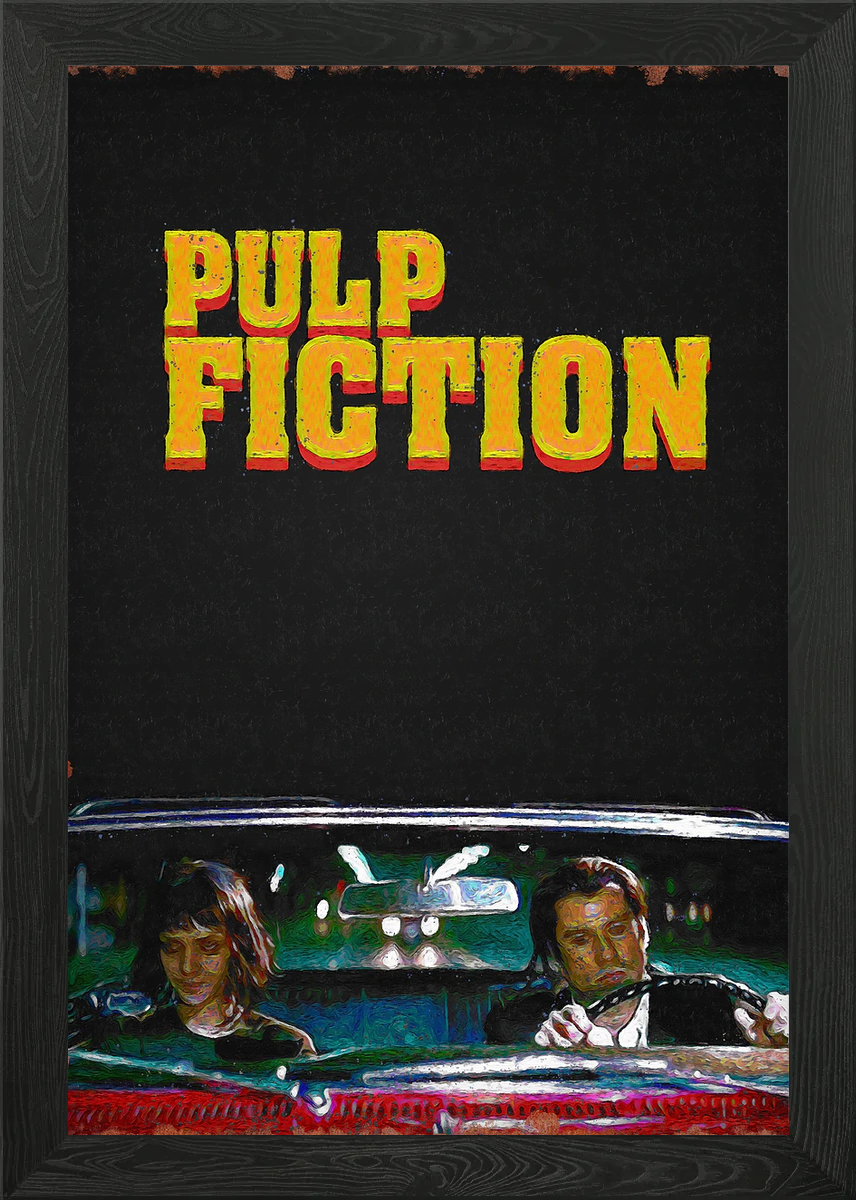 pulp fiction movie poster Framed Wall Art Poster Canvas Print Picture — free download