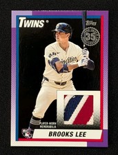 2025 Topps Brooks Lee ROOKIE Purple 6 /10 Relic Player-Worn RC 1990 Design 35th