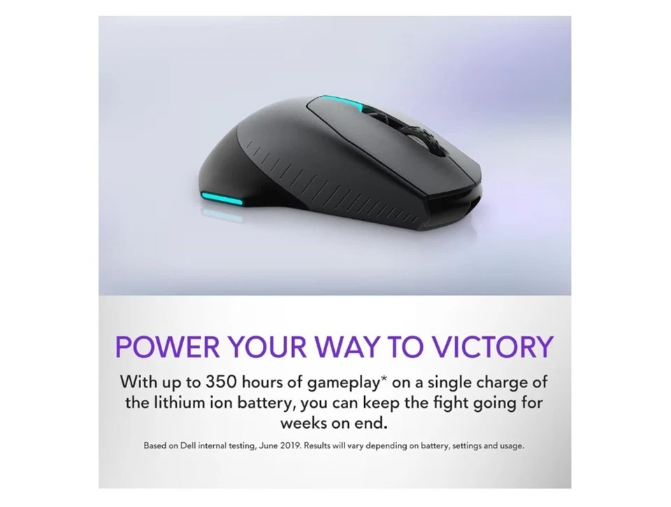 Мышь игровая Alienware 610M черная, 16000 точек на дюйм, RGB, проводная/беспроводная - Изображение 3 из 4