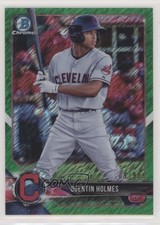 2018 Bowman Chrome Prospects Green Shimmer Refractor 9/99 Quentin Holmes d4v