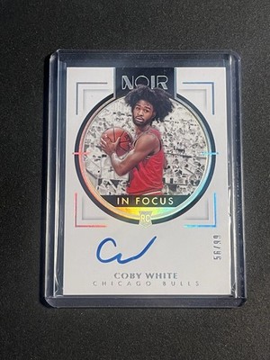 Coby White - 2019-20 Panini Noir IF-CBW (RC) In Focus /99 Autograph