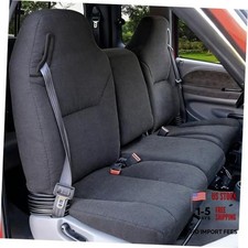 Front Truck Seat Cover For Dodge Ram Quad Cab 1500 2500 3500 1998 1999 Black