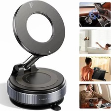 K007 Foldable Magnetic Car Phone Mount Vacuum Suction Dashboard Navigation Stand