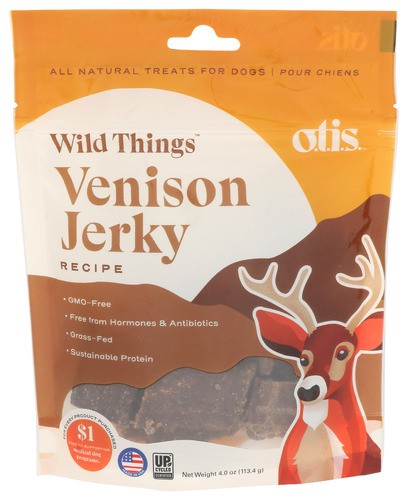 Otis Jerky Dog Treat Venison 4 oz (Pack of 6)