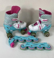 NEON Roller Skates Or Blades Size US 3-6 Youth Adjust White  Pink