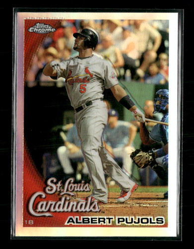 Albert Pujols [Refractor] #32 2010 Topps Chrome card