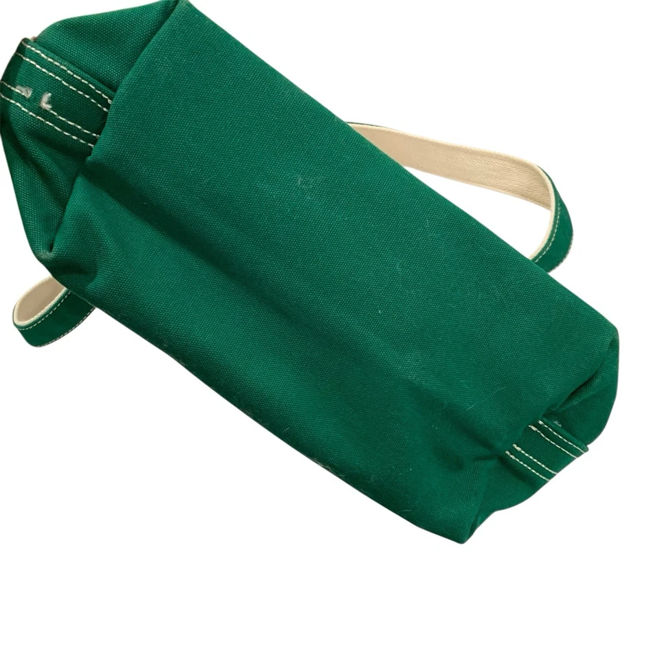 Bolso de Mano Lands End Vacaciones Invierno Tema Lona Bolsillo Grande Cremallera Top Foto 4 de 4