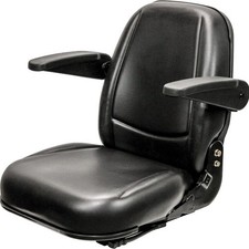 Fits New Holland Boomer Series Tractor Seat Assembly W/arms - Black Vinyl