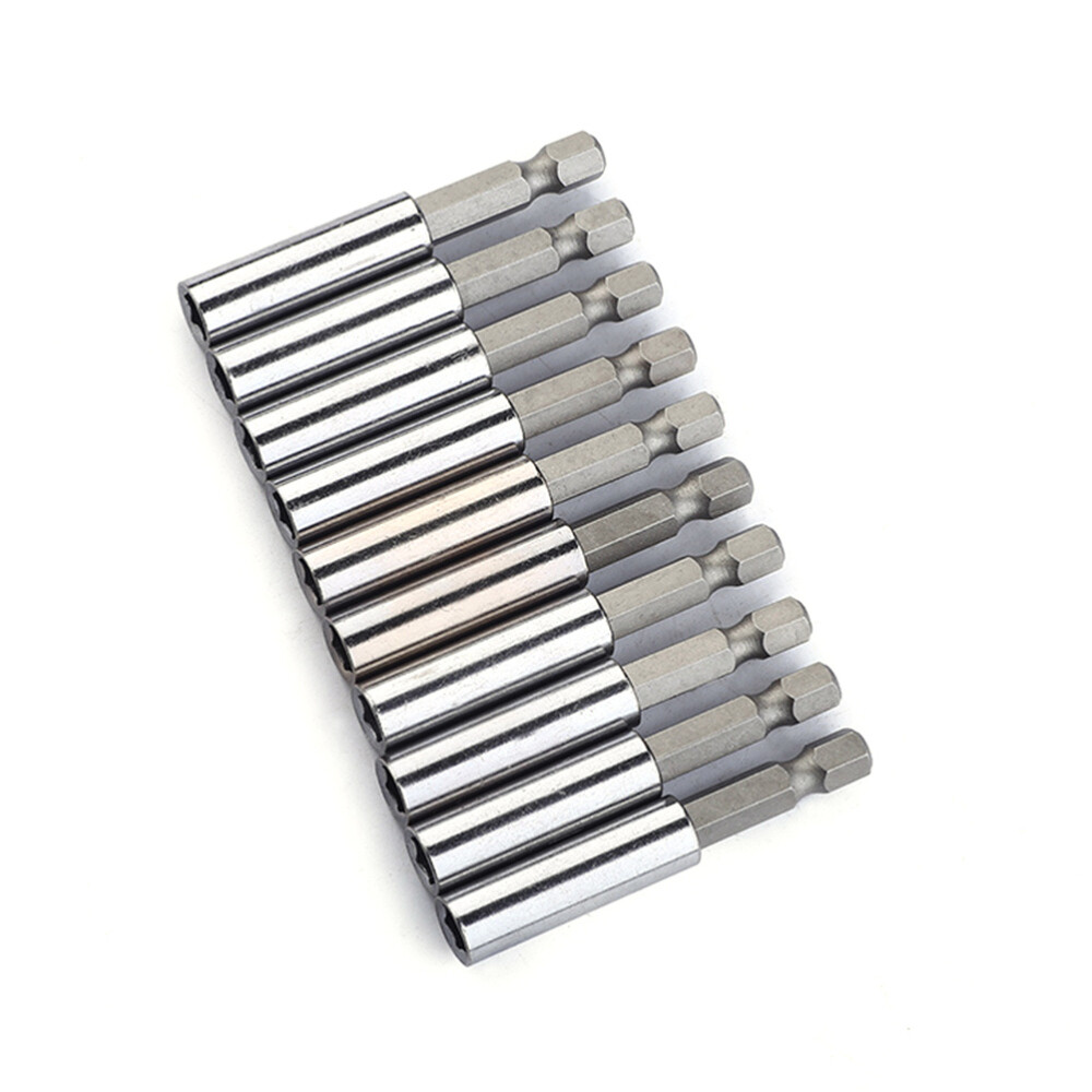 10PCS 60mm 1/4" Hex Screwdriver Extension Socket Drill Bit