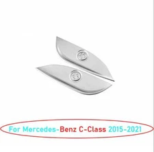 For Benz C-Class W205 2015-2021 Matte Silver Seat Button Handle Panel Cover Trim
