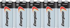 5 FRESH Energizer Max 9V 9 Volt E522 1604 Alkaline Battery Bulk EXP 2023