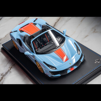 Rare BBR 1:18 Ferrari 488 Pista Spider Gloss Azzurro La Plata