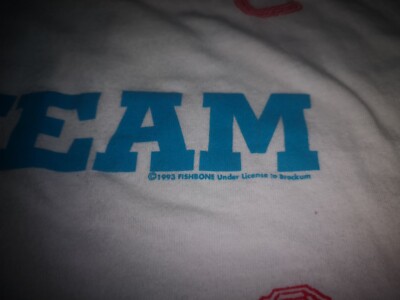 True Vintage OG 90s Ofishal FISHBONE BAND Swim Team BROCKUM 1993 
