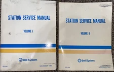 Vintage 1982 Bell System Telephone Station Service Manual Volume 1 & 2 ORIGINAL