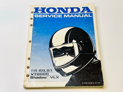 OEM Factory Honda Service Repair Shop Manual 1988 1989 1991 VT-600-C Shadow VLX