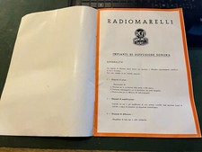 RCA MAGNETI MARELLI RADIOMARELLI-CATALOGO DI DIFFUSIONE SONORA 1936 VINTAGE