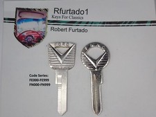 Set Of Script Key Blanks For Vintage Ford Vehicles 1959 To 1965 1127dp1127es Set Of Script Key Blanks For Vintage Ford Vehicles 1959 To 1965 1127dp1127es