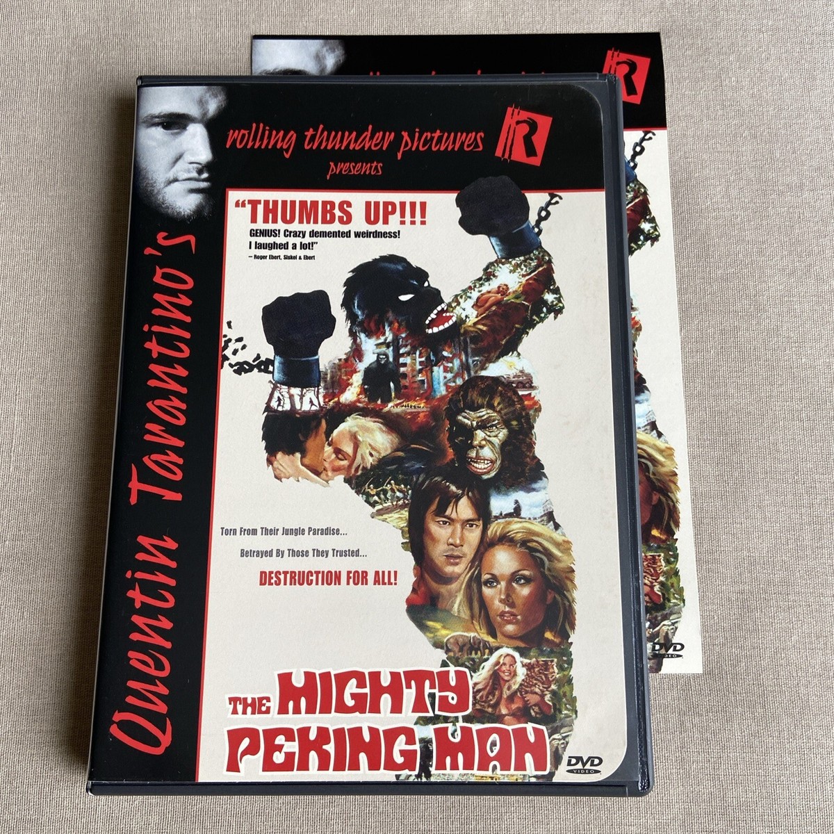 The Mighty Peking Man (DVD 1977) W/ Insert Quentin Tarantino Kaiju