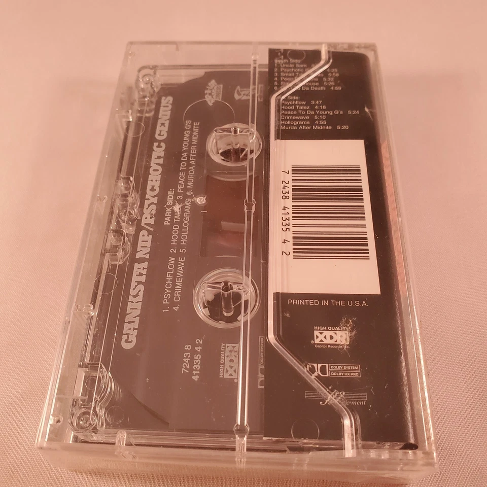NEW Ganksta Nip Psychotic Genius 1996 Rap Cassette Tape Rap a lot Records Esham Foto 2 de 4