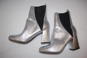 silver gogo boots