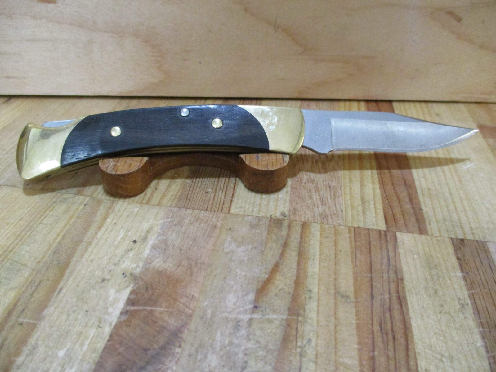 NIB Buck USA "The 55" Folding Pocket Knife With Ebony Handles eBay