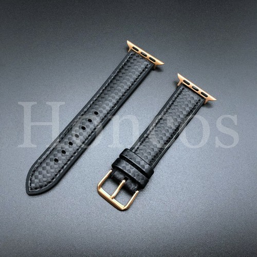Correa de pulsera de goma de fibra de carbono para Apple Watch iWatch 44 mm 40 mm 38 mm 42 mm - Imagen 10 de 85