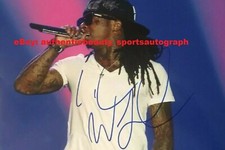 AFFICHE PHOTO LIL WAYNE TUNECHI WEEZY RAPPEUR RARE AUTO SIGNÉE 12x18 RP