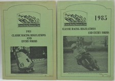 Classic Racing Motorcycle Club Entry Forms 1984/5 Snettorton/Brands Hatch etc