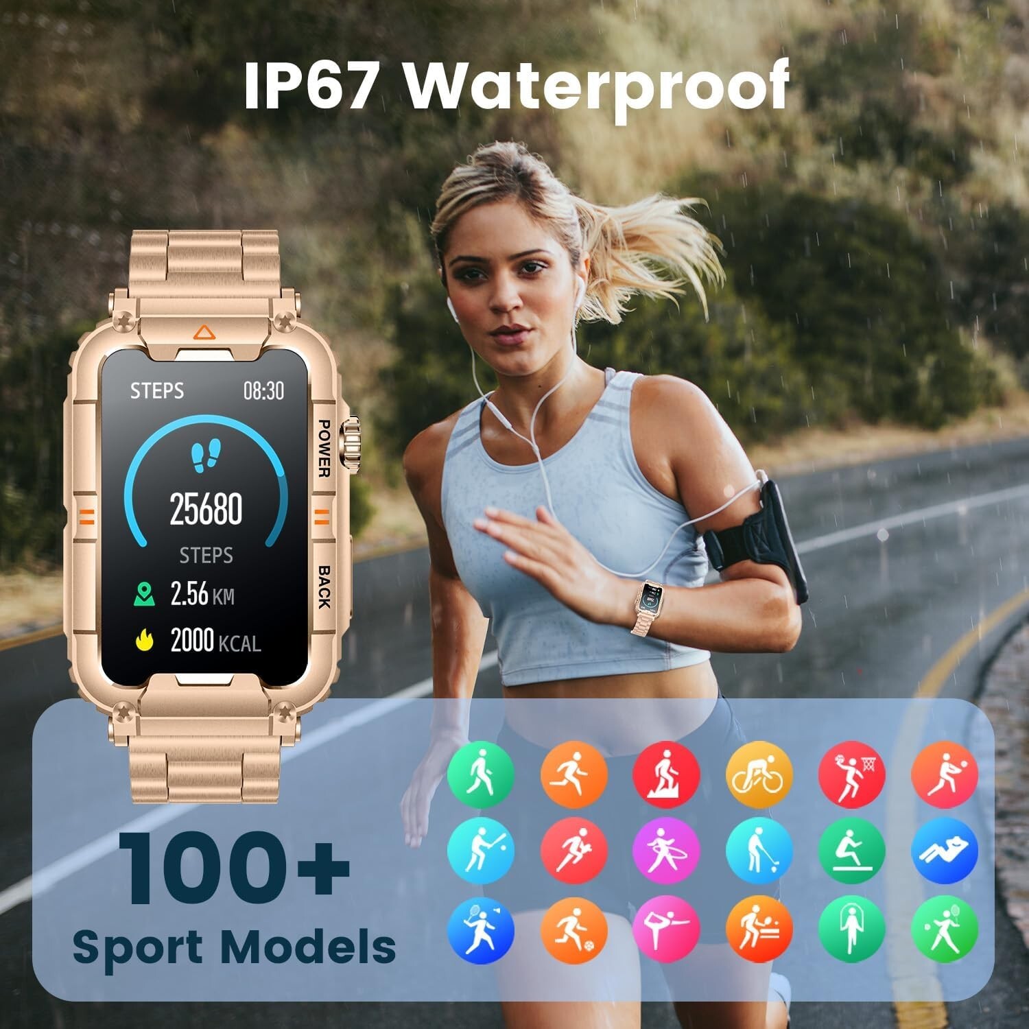 2025 Smart Watch For Men/Women, Waterproof Smartwatch Bluetooth iPhone Samsung