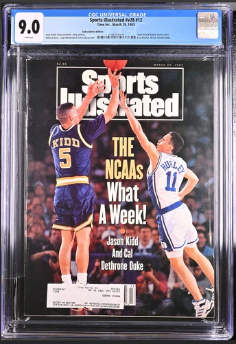 SPORTS ILLUSTRATED ~ JASON KIDD / BOBBY HURLEY ~ CGC 9.0 ~ WP ~ MARCH 29, 1993