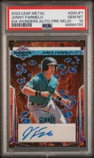 2023 Leaf Metal AUTO Diamond Wonders Fire Mojo 1/3 JONNY FARMELO Mariners PSA 10