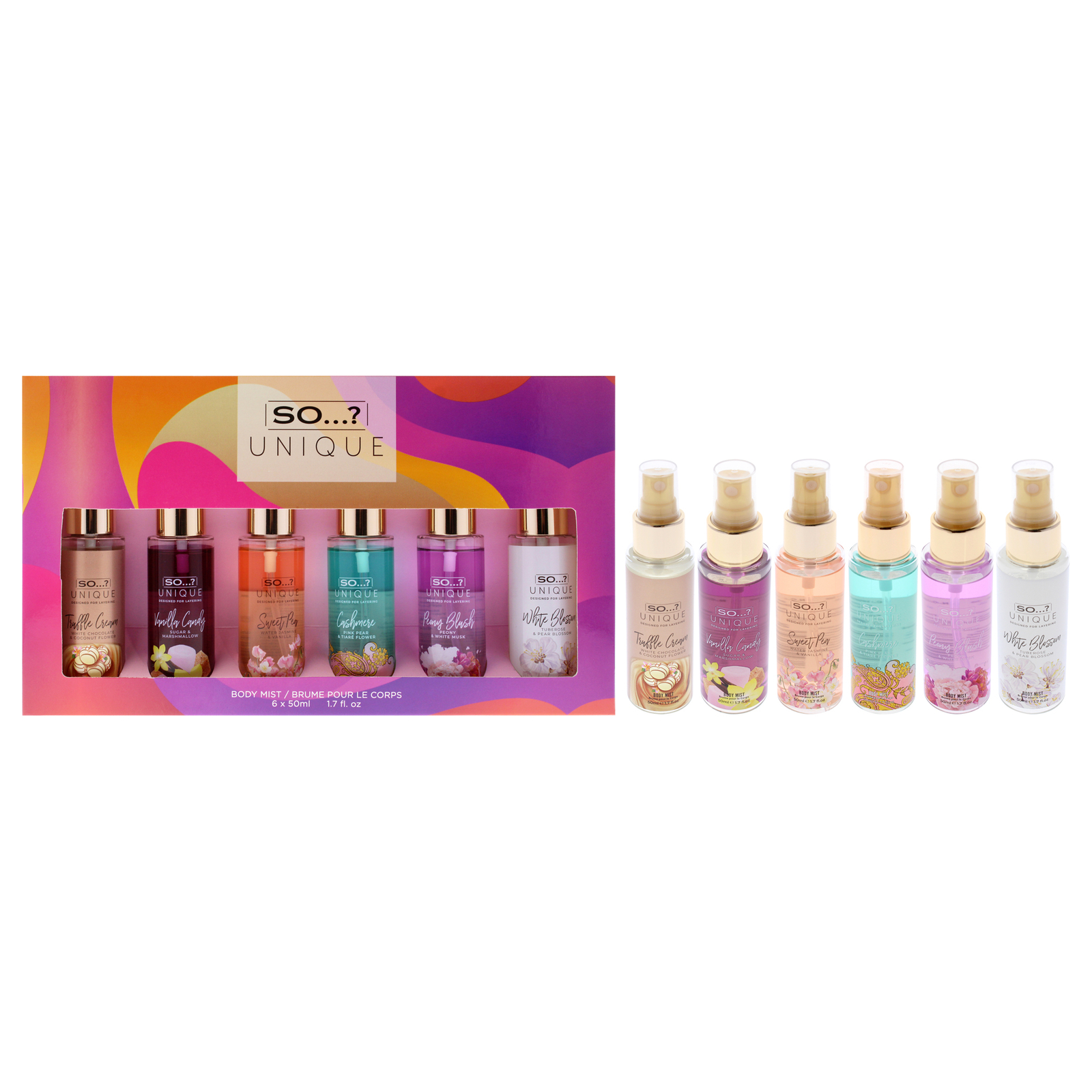 Unique Body Mist by So�? for Women - 6 Pc Kit Set