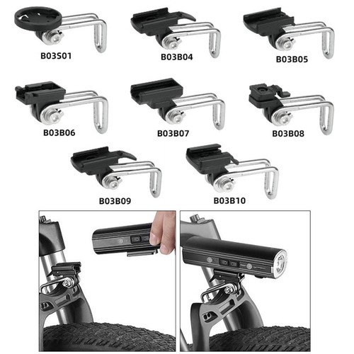 Support Lampe Poche Vélo – ABS – Réglable Universel – Clip Serrage – 5x5x2 Cm – Léger