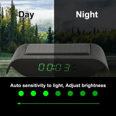 1 X Car Clock Accessories Dashboard Clock Digital Replacement Solar Powered