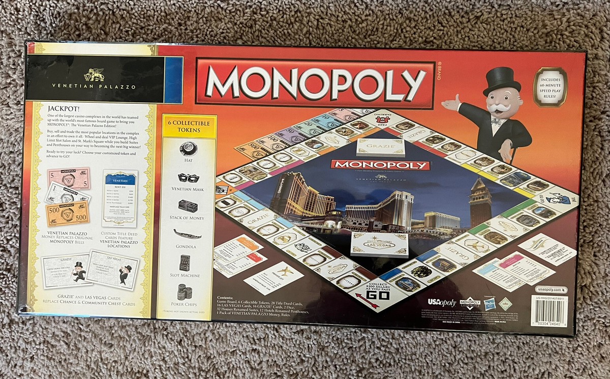 【新品】MONOPOLY LAS VEGAS New Monopoly Las Vegas Edition Board Game New-Open Box