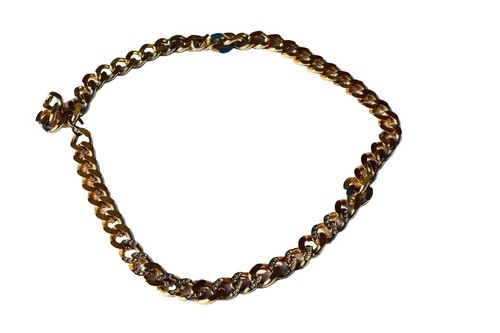 Vtg 1980s Geometric Cubism Metal Punk Glam Rock Disco Chain  display picture 2