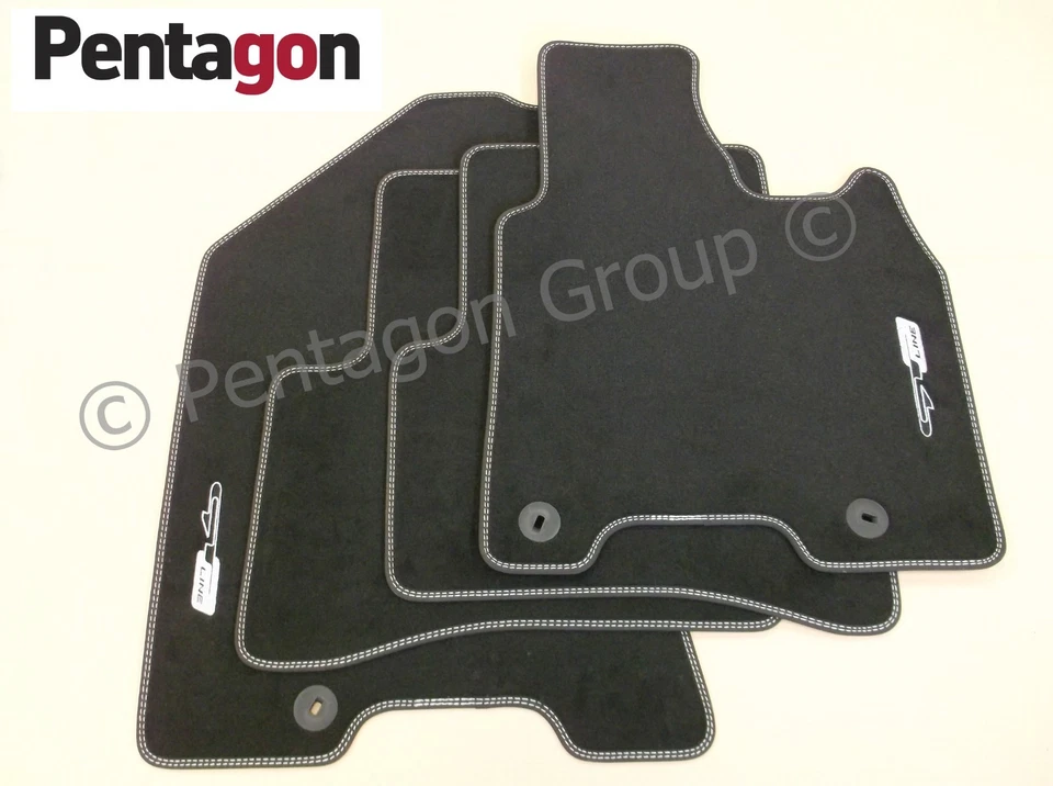 Genuine Kia Sportage 18-21 GT Line Black Velour Carpet Floor Mats F1143ADE60GL