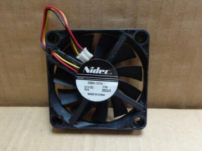 NIDEC D06X-12TH DC12V 0.19A 6CM 60*60*10 3 wire double ball high rotary fan