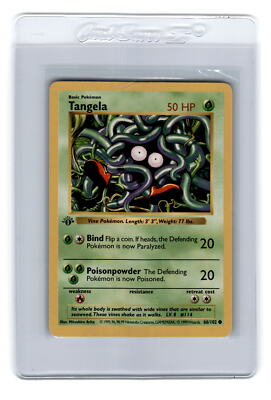 Base Set (Shadowless) #066/102 Tangela First Edition
