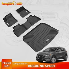 Floor Mats Trunk Cargo Liner for 2021-2025 Nissan Rogue TPE All Weather Liners